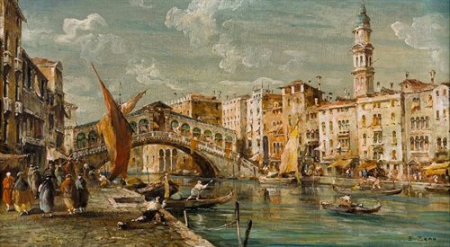 "Venezia, il Ponte di Rialto sul Canal Grande"